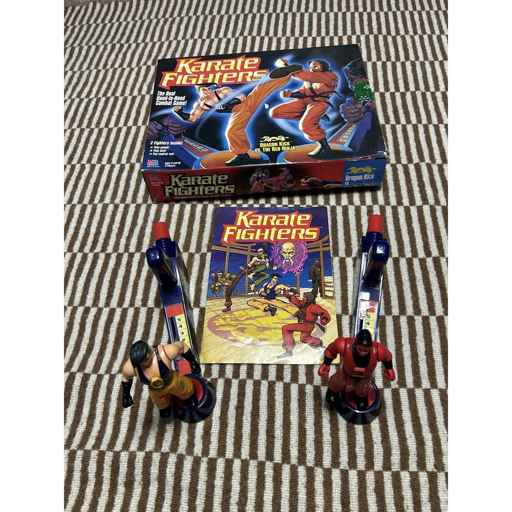 Vintage Karate Fighters Dragon Kick vs Red Ninja Milton Bradley Game 1990s Game